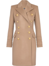 BALMAIN DOUBLE-BREASTED WOOL COAT