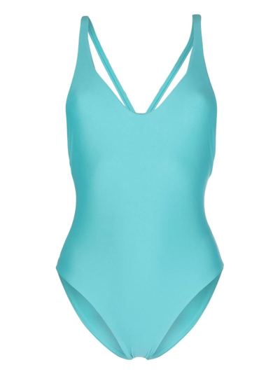 Jade Swim Mila Cross-strap Swimsuit In Blue