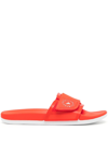 Adidas By Stella Mccartney Womens Logo Orange Pool Slides In Orange