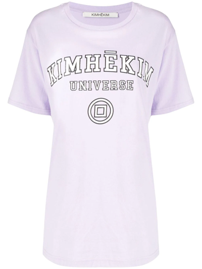 Kimhēkim Logo-print Cotton T-short In Purple