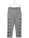 Golden Goose Star-print Tracksuit Bottoms In Grey