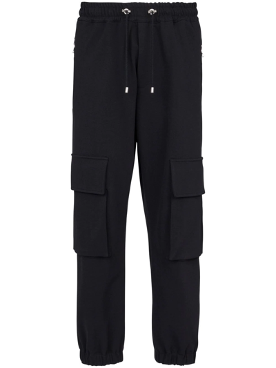 Balmain Drawstring Cargo Trousers In Noir