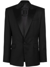 Balmain Satin-lapel Wool-twill Tuxedo Jacket In Black