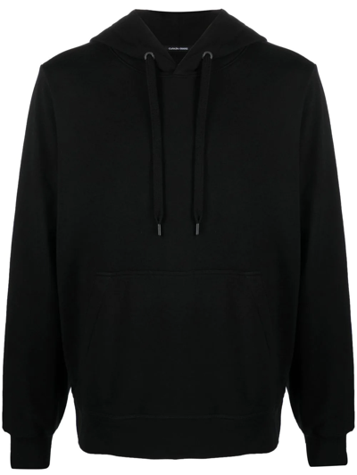 Canada Goose Logo Drawstring Hoodie In Black