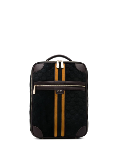 V73 Logo Zipped Backpack In Black