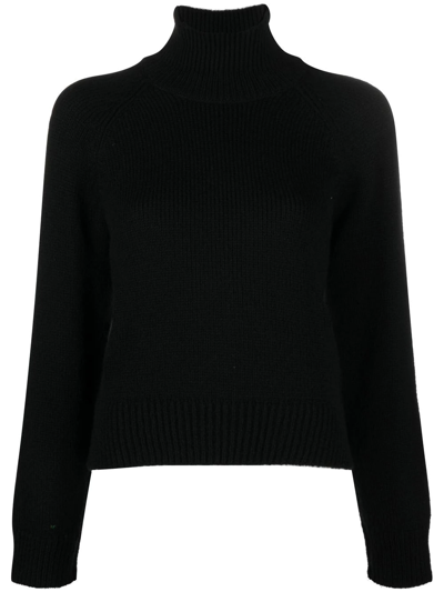 Anine Bing Sydney Alpaca Blend Turtleneck Sweater In Black