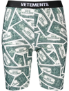 Vetements Green Million Dollar Cycling Shorts In Neutrals