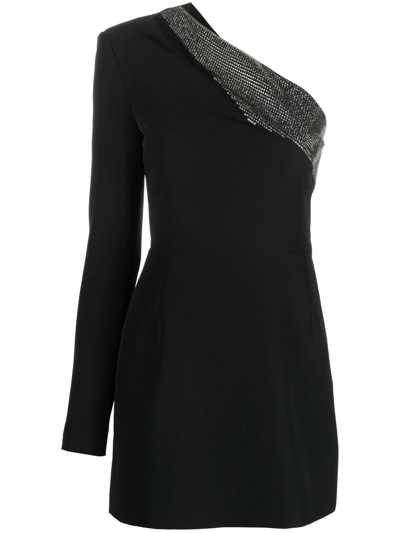 Genny Crystal-embellished Cocktail Dress In Black