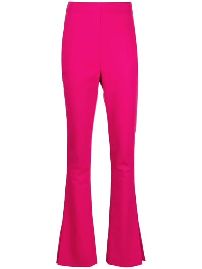 Genny Flared Tailored Trousers In Fuchsia