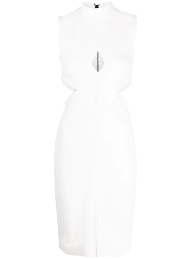 Genny Sleeveless Cut-out Dress In White