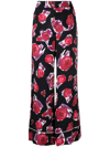 Marni Rose-print Knit Trousers In Black
