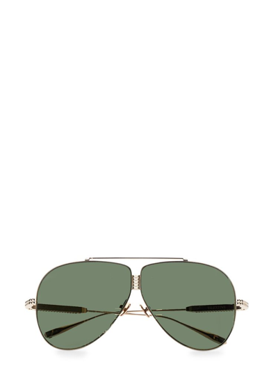 Valentino Eyewear Aviator Sunglasses In Gold
