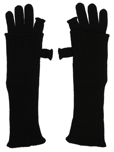 Yohji Yamamoto 'arm Warmer' Gloves In Black