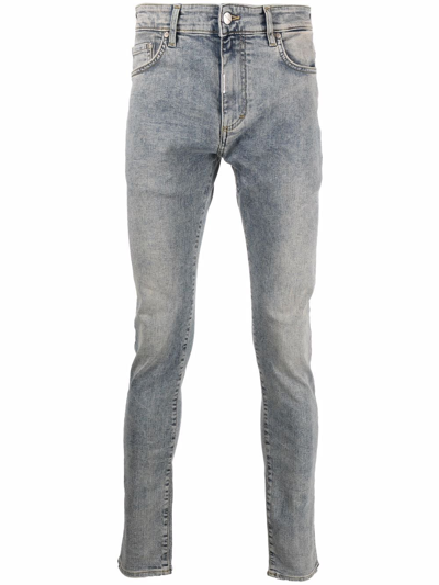 Represent Stonewashed Slim-fit Jeans In Blue