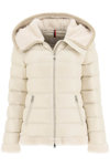 Moncler Guichard Shearling-lined Puffer Jacket In White