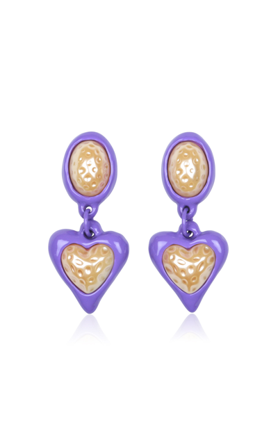 Julietta Women's Exclusive Night Fever Resin Enamel Earrings In Purple