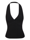 Alice And Olivia Saria Halter Neck Top In Black