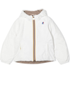 K-way Logo-patch Reversible Padded Jacket In Bianco-begie