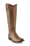 Frye Marissa Medallion Inside Zip Boot In Stone