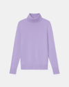 Lafayette 148 Ribbed Cashmere Blend Turtleneck Sweater In Purple