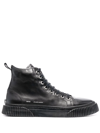 AMI ALEXANDRE MATTIUSSI RIDGED-SOLE HIGH-TOP SNEAKERS