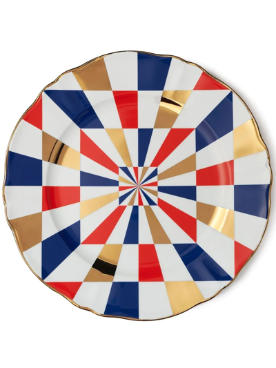 Bitossi Home 2 Piece Printed Round Platter Set In Multicolor