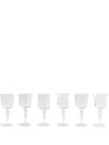 Bitossi Home Assorted Goblets Six-set Glasses In White
