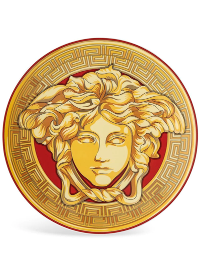 Versace Medusa Amplified Christmas Plate (33cm) In Gold