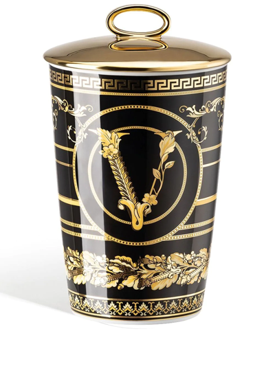 Versace Virtus Gala Candle In Black