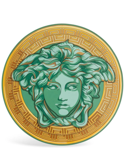 Versace Medusa Amplified Green Coin Service Plate
