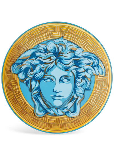 Versace Medusa Amplified Blue Coin Service Plate