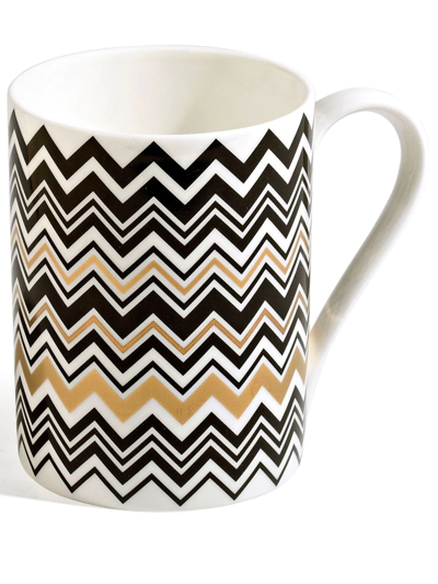 Missoni Zig Zag Gold Mug In White