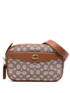 Coach Signature Textile Jacquard Camera Bag In Brown