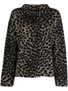 GENNY LEOPARD-PRINT KNITTED TOP