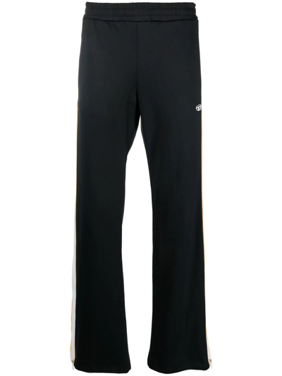 Diesel Side Stripe-detail Trousers In Black