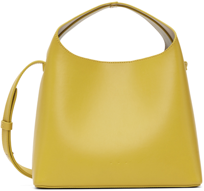 Aesther Ekme Yellow Mini Leather Bag In 188 Dijon