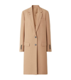 BURBERRY WOOL-BLEND SINGLE-BREASTED COAT