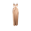 Reformation Poppies Cutout Silk-satin Midi Dress In Neutrals