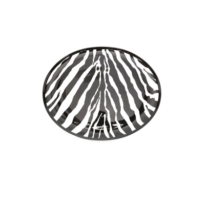 Dolce & Gabbana Black And White Zebra Serving Platter In Uz003 - Zebra
