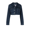 Charles Jeffrey Loverboy Blue Lady Cropped Denim Jacket In Blue
