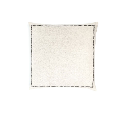 Kvadrat X Raf Simons Neutral Double Face Wool Cushion In Neutrals