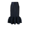 Molly Goddard Blue Elise Ruffled Midi Skirt In Blue