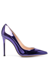 Gianvito Rossi Gianvito 105mm Metallic Effect Pumps In Blue