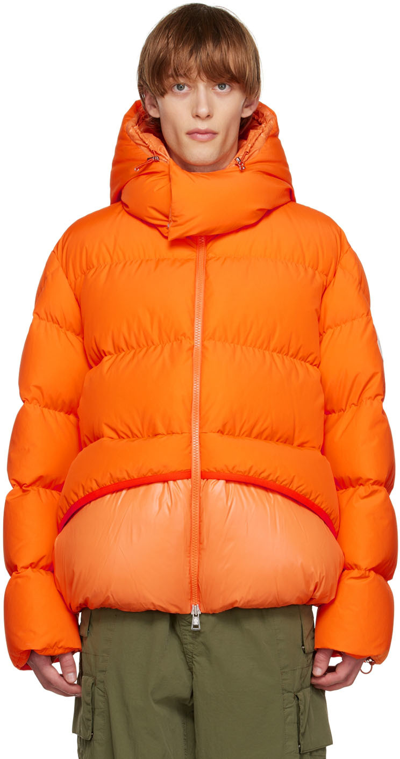 Moncler Genius 2 Moncler 1952 Achill Down Jacket Orange In Multicolor