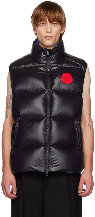 Moncler Genius 2 Moncler 1952 Sumido Logo-appliquéd Quilted Glossed-shell Down Gilet In Blue