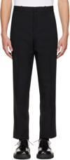 JIL SANDER BLACK POLYESTER TROUSERS