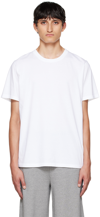 Mm6 Maison Margiela Logo Print Back Short Sleeve Crewneck T-shirt In White