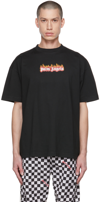 Palm Angels Burning Logo Relaxed-fit Cotton-jersey T-shirt In Black