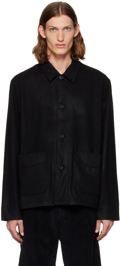 Our Legacy Black Virgin Wool Archive Box Jacket In Black  