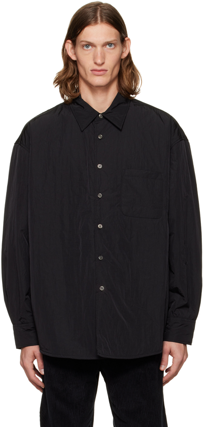 Our Legacy Reincarnation Suede Overshirt In Black